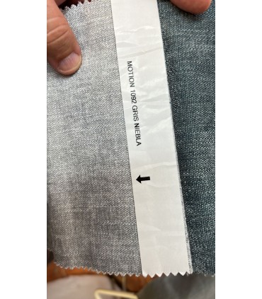 Cortina Motion 1092 gris niebla con riel manual